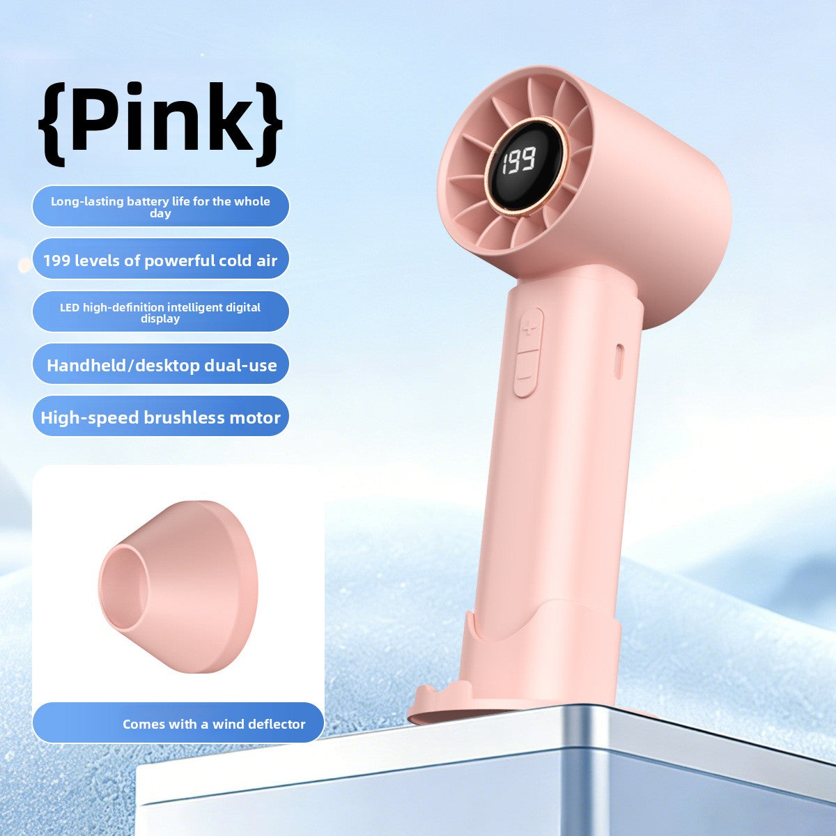 Handheld Turbo Fan with USB Charging