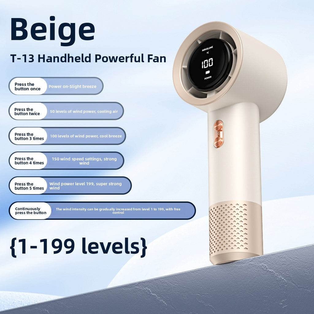 Handheld Turbo Fan with USB Charging