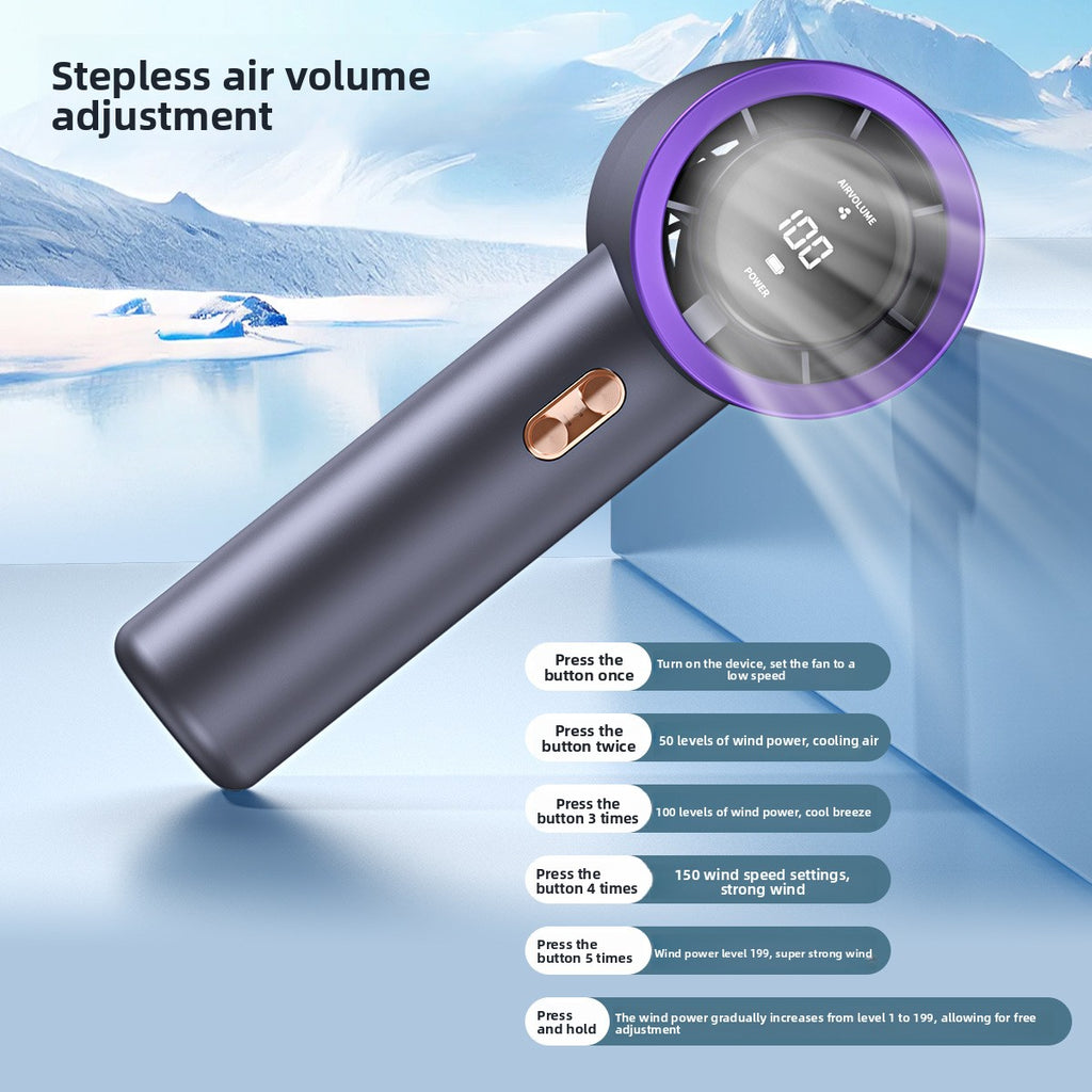 Handheld Turbo Fan with USB Charging