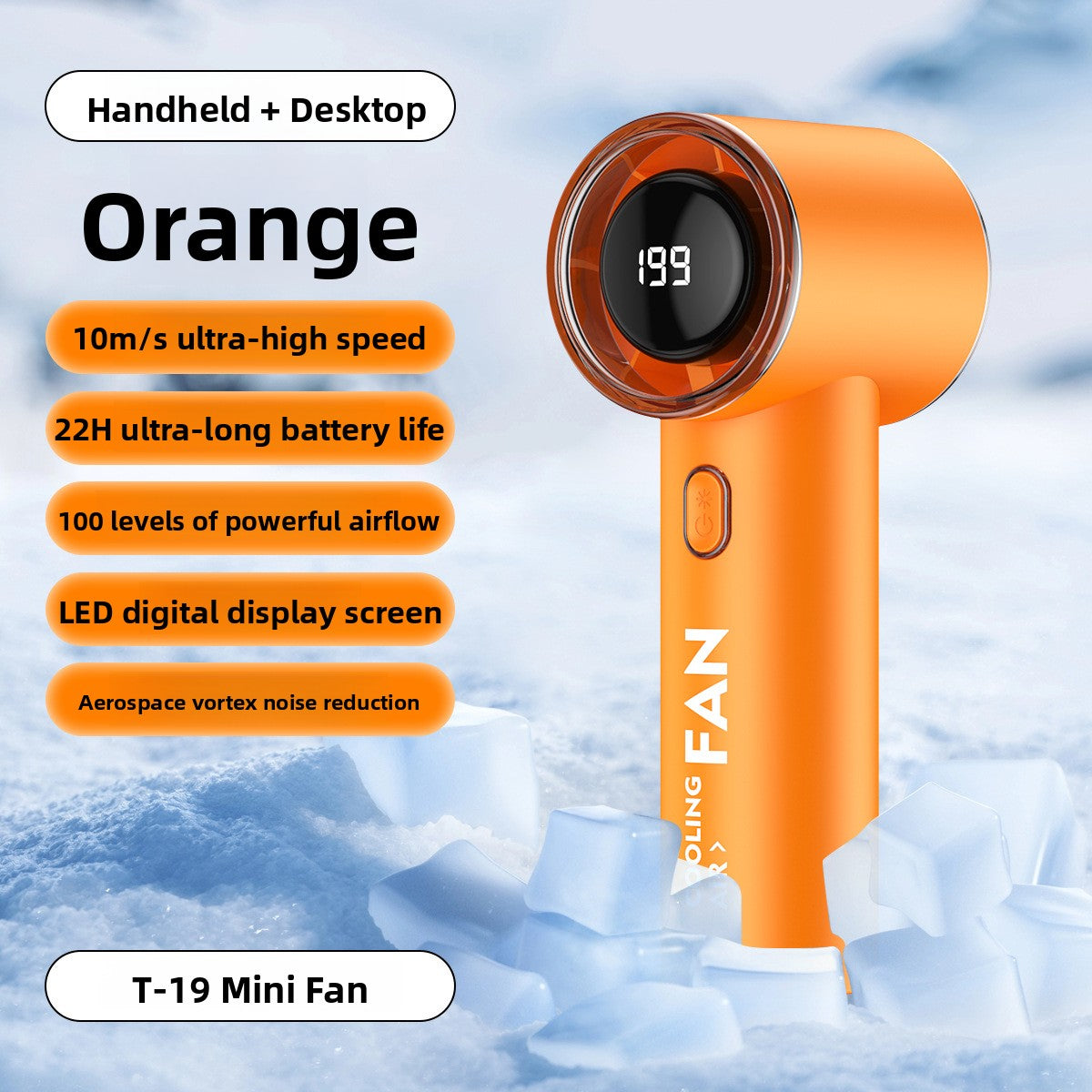 Handheld Turbo Fan with USB Charging