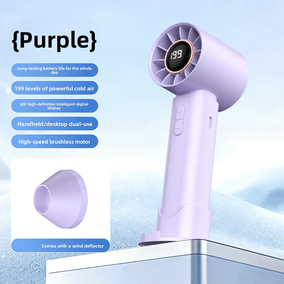Handheld Turbo Fan with USB Charging