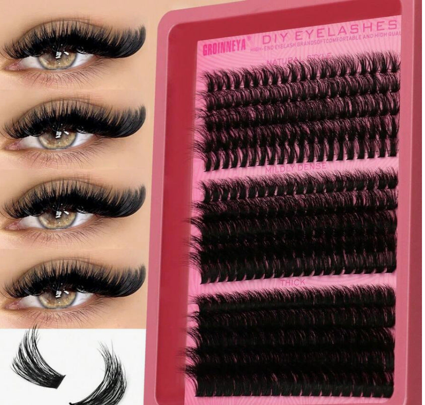 Single Cluster False Eyelashes 300 Clusters DIY Thick Lashes Set