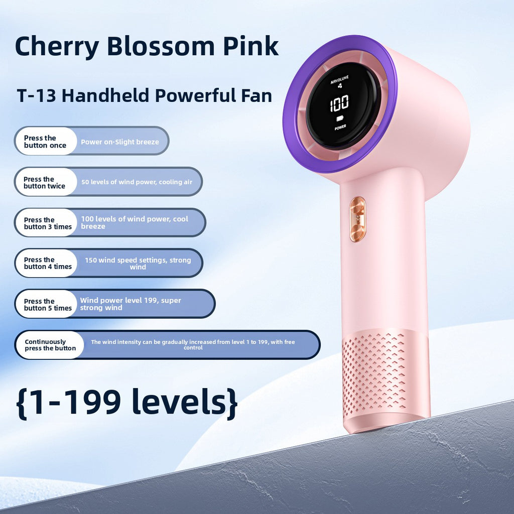 Handheld Turbo Fan with USB Charging